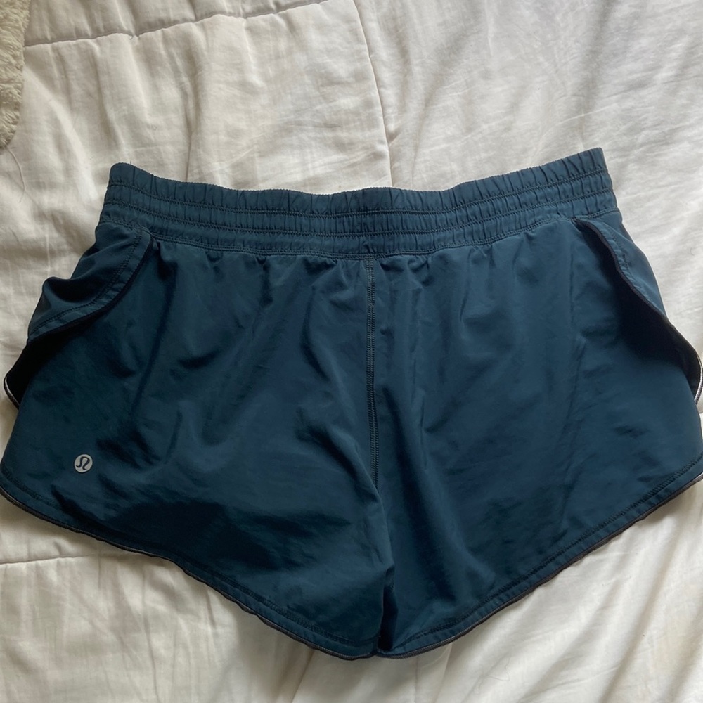 Navy blue lulu lemon athletica shorts